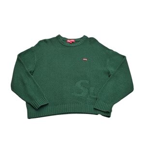 Supreme Small Box Textured Knit Sweater Green Men Size Small